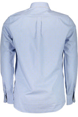 Elegant Light Blue Long Sleeve Button-Down Shirt