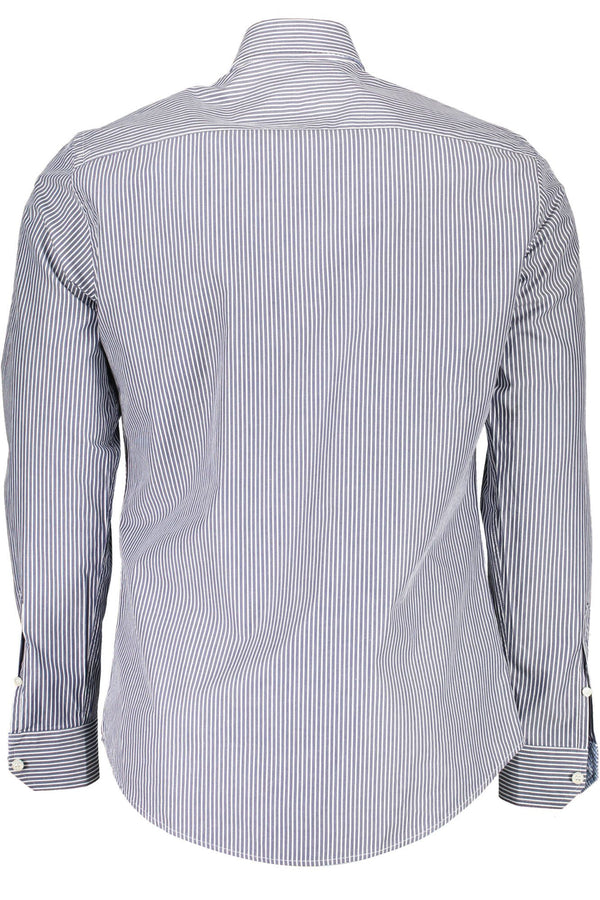 Blue Cotton Men Shirt