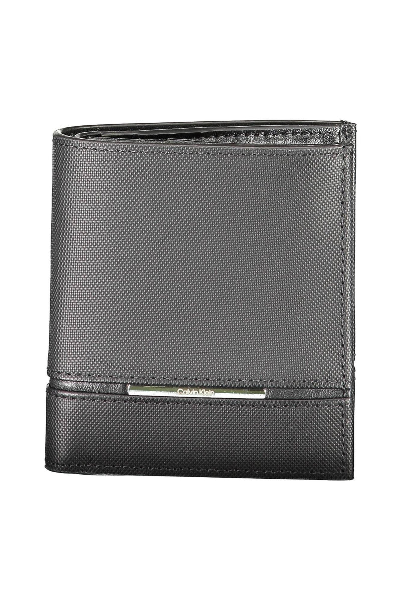 Elegant Black Leather Men's Wallet with RFID Block