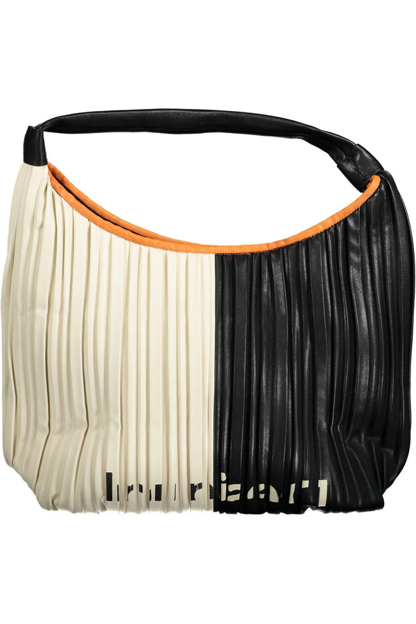 Bolso de hombro negro elegante con acentos contrastantes