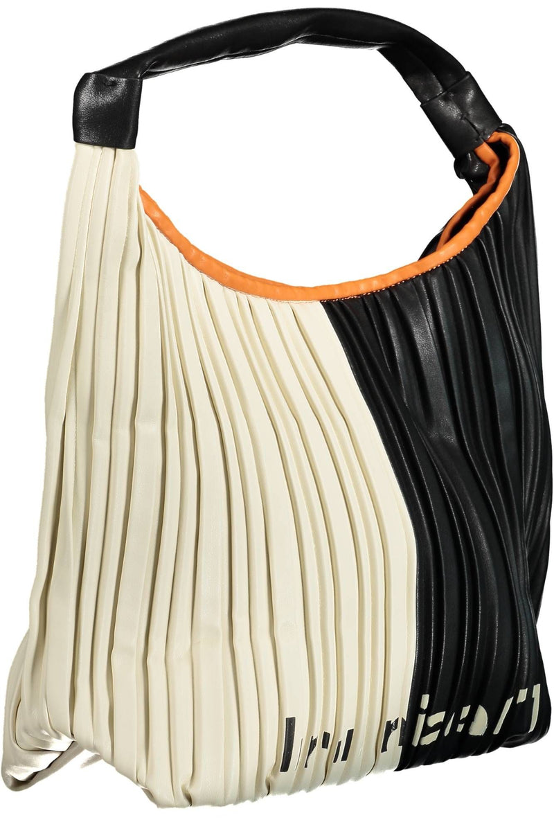 Bolso de hombro negro elegante con acentos contrastantes