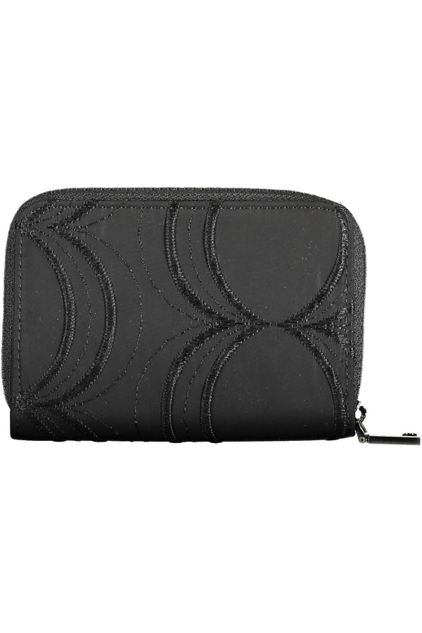 Schicke multifunktionale schwarze Zip -Brieftasche