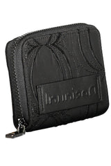 Schicke multifunktionale schwarze Zip -Brieftasche