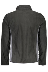 Sleek Black Long-Sleeved Zip Sweatshirt