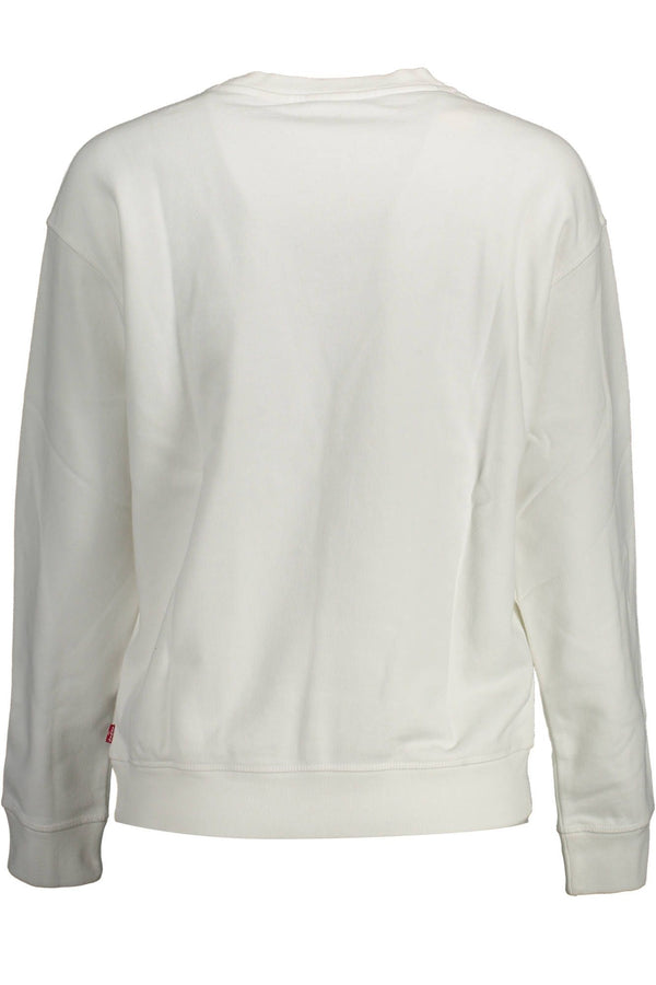 Sweat-shirt de logo en coton blanc chic