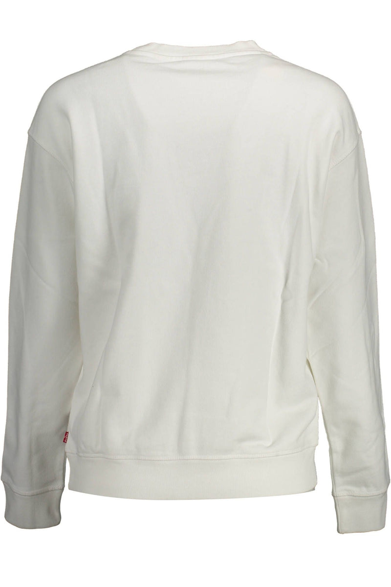 Sweat-shirt de logo en coton blanc chic