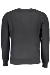 Umweltfreundlich gestickter schwarzer Pullover