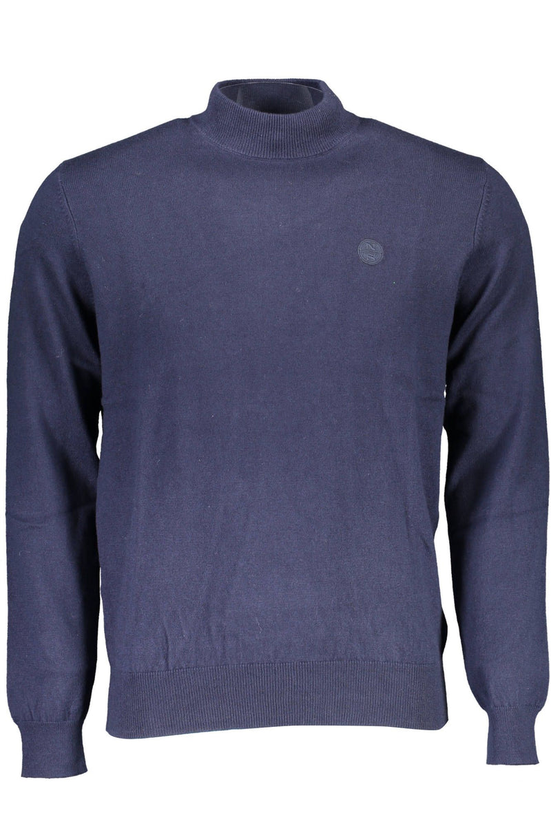 Eco-Conscious Turtleneck Sweater in Blue