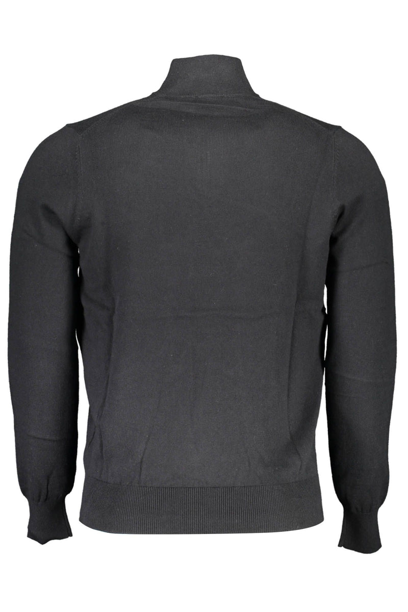 Maglione a mezza zip eco-consapevole in nero