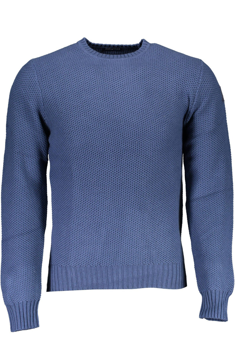 Maglione in fibra riciclata blu rotonda blu chic