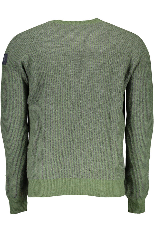 Green Wool Men Sweater