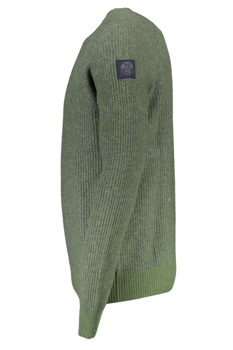 Maglione verde con misto eco-consapevole di lana