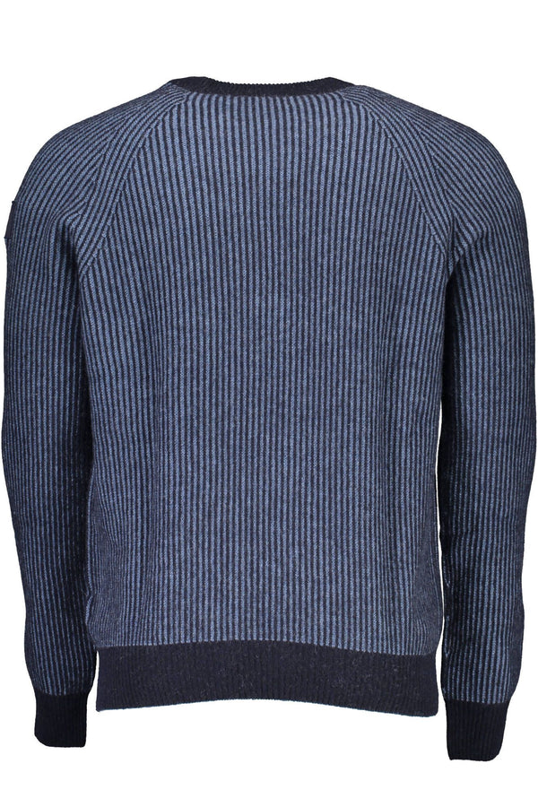 Umweltbewusster blauer Pullover mit Emblem-Details