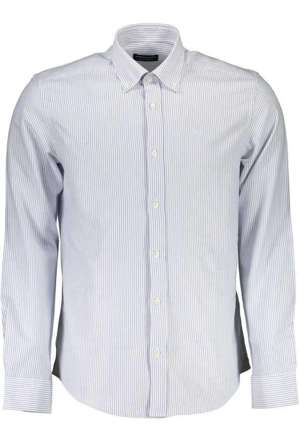 Camicia classica a bottone azzurro