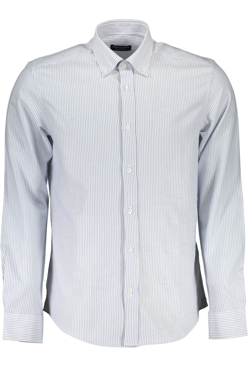 Camicia classica a bottone azzurro