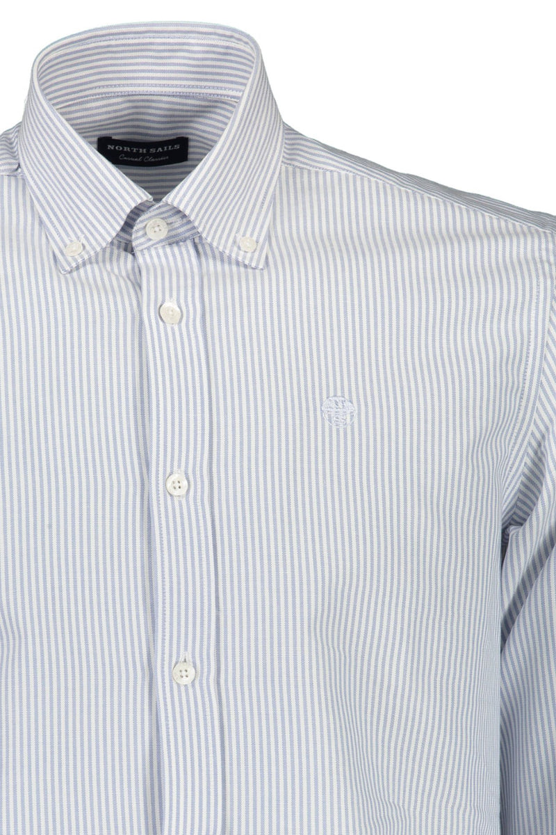 Camicia classica a bottone azzurro