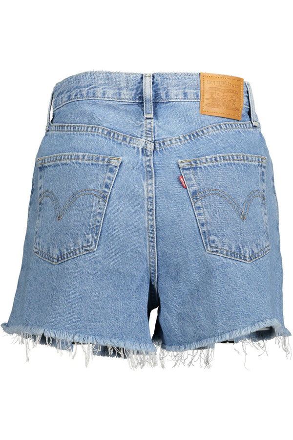 Short de jean à franges chics en bleu clair