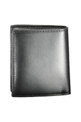 Sleek Black Leather Wallet with Coin Purse