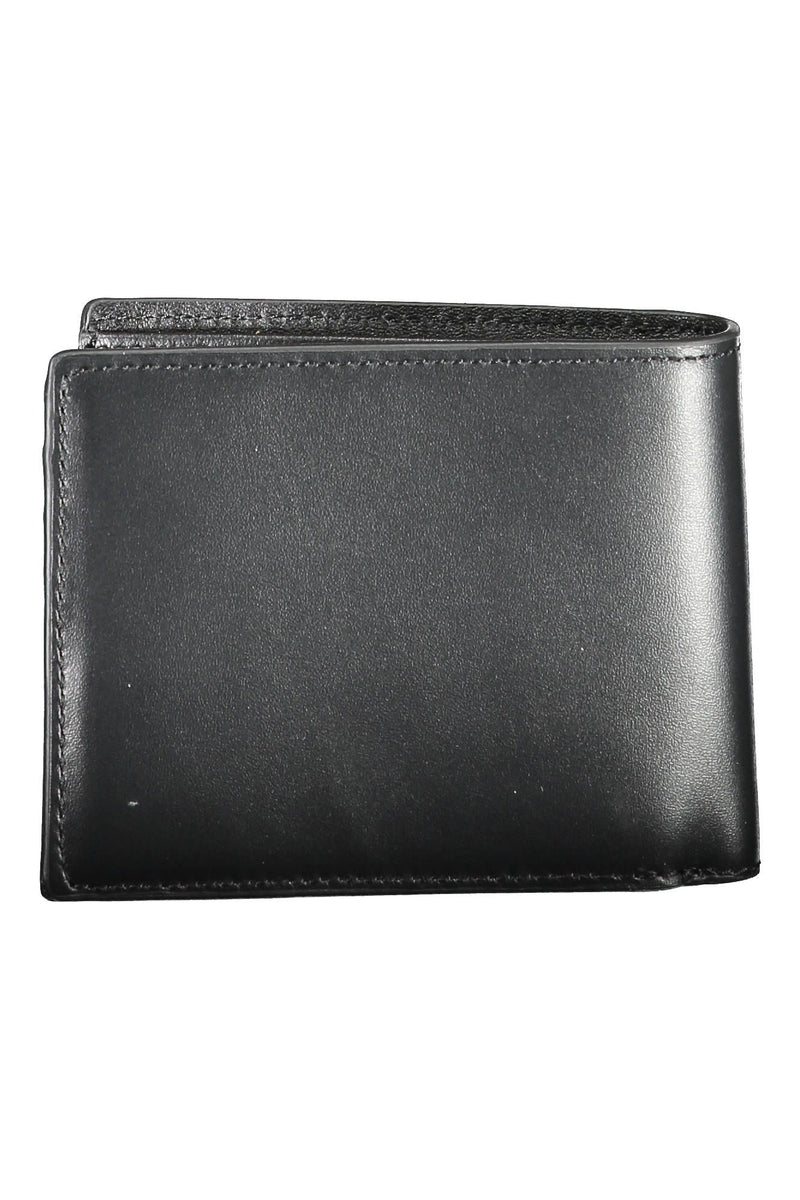 Sleek Black Leather Bi-Fold Wallet