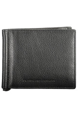 Sleek Black Leather RFID-Blocking Card Holder