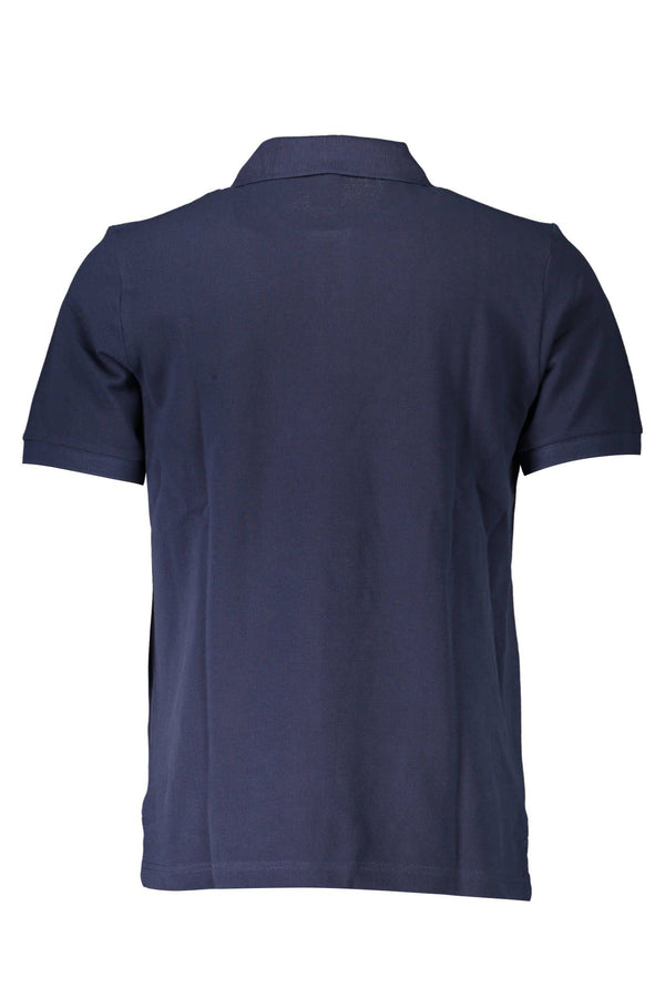 Chic Blue Cotton Polo with Logo Detail