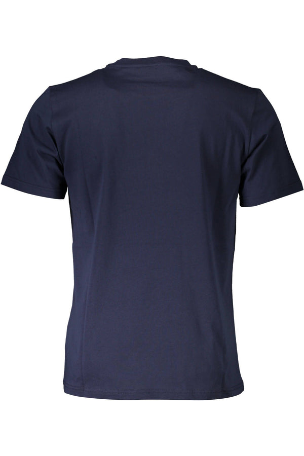 Chic Blue Cotton T -Shirt mit klassischem Druck