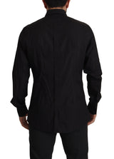 Elegante camicia da smoking nera - Slimt fit