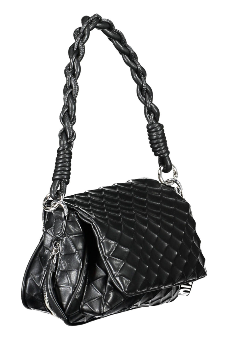 Chic Black Expandable Shoulder Bag