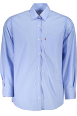 Elegant Light Blue Long-Sleeved Shirt