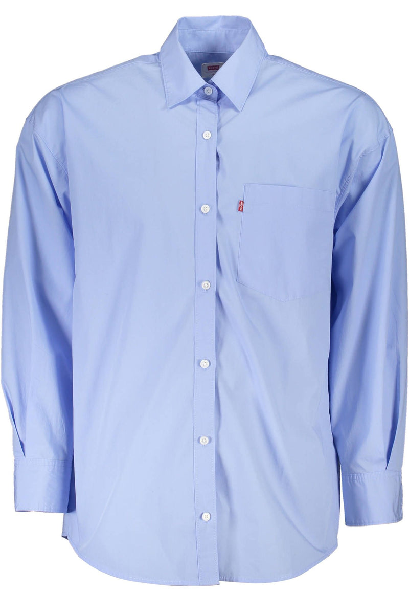 Elegante camicia a maniche lunghe azzurra