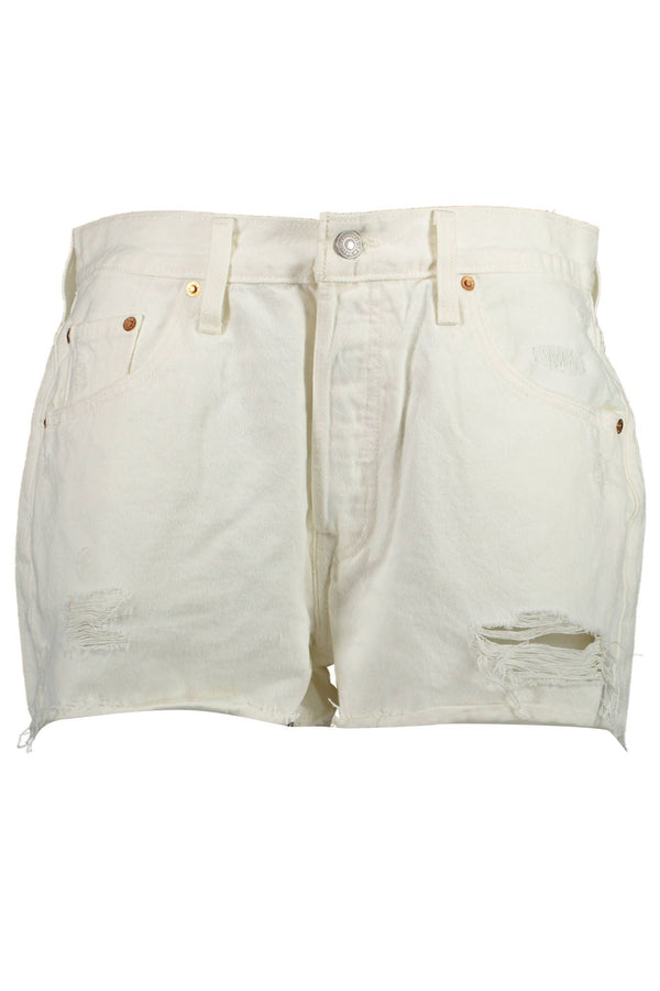 Shorts in denim bianco chic con fascino classico