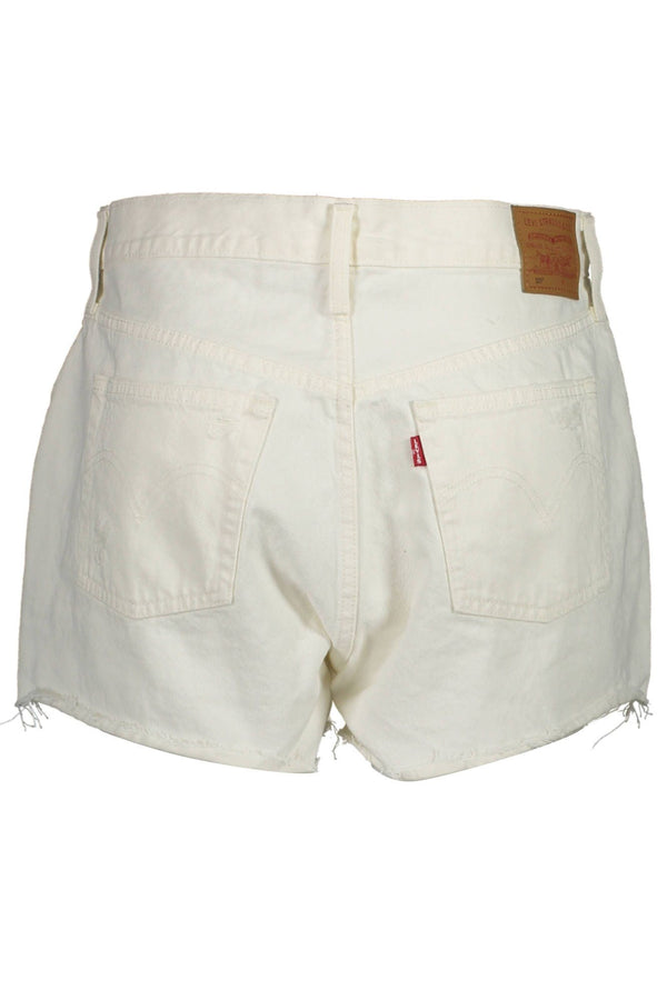 Short en jean blanc chic avec attrait classique