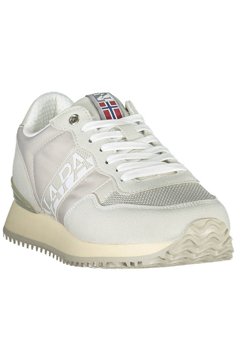 Sneaker al pizzo grigio chic con accento logo