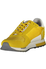 Eleganti sneaker sportive allacciate gialle