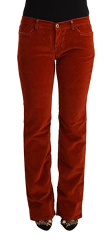 Chic Red Low Taille Gerade Schnittjeans