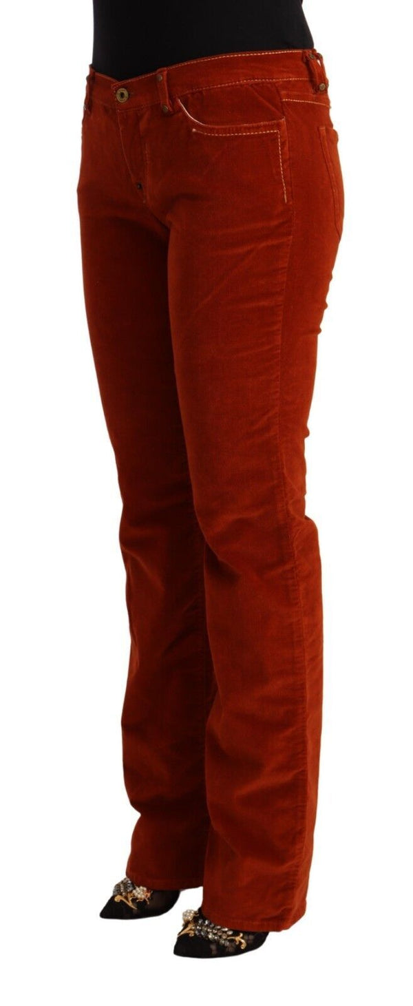 Chic Red Low Taille Gerade Schnittjeans