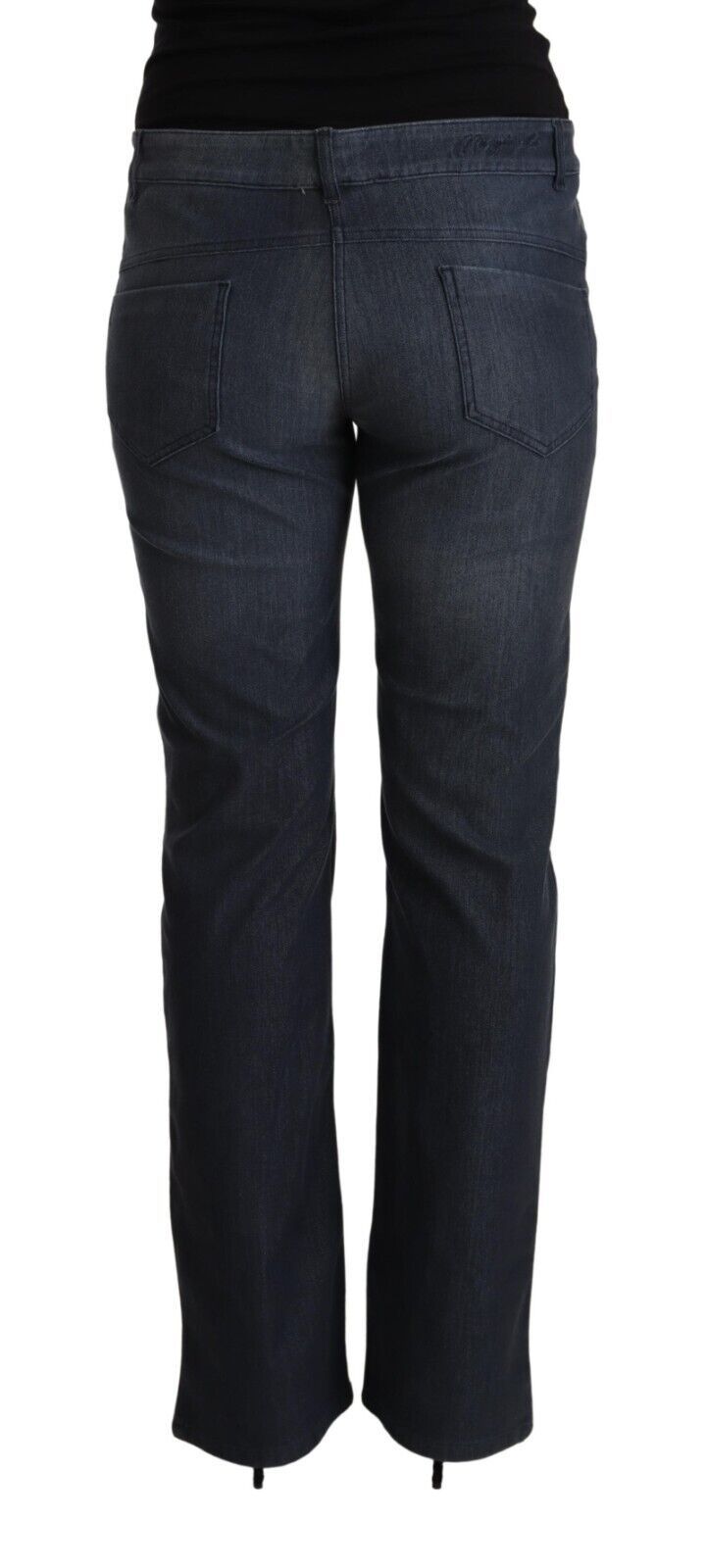 Chic Dark Blue gerade, gerade geschnittene Jeans