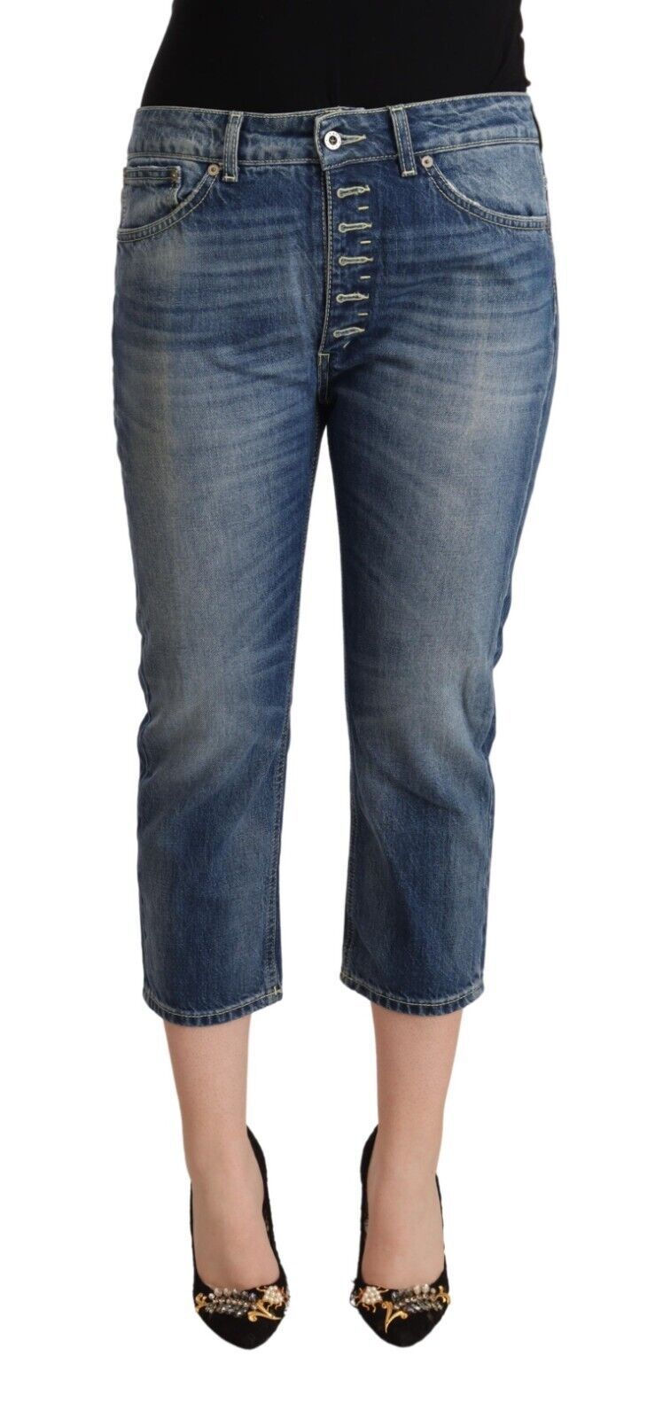 Elegante Mid-T-T-T-T-T-T-T-Cotton-Jeans