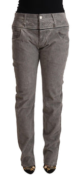 Jeans chic grigio in alto dritta