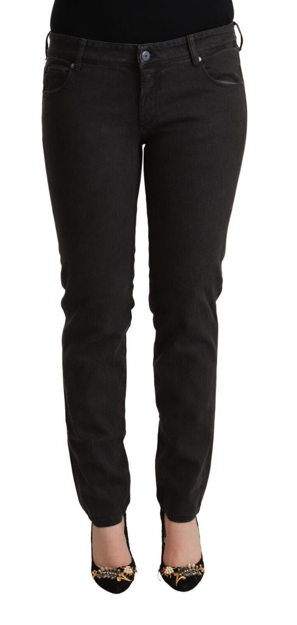 Chic Black Black Low Waist Skinny Denim