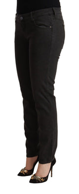 Chic Black Low Taille Skinny Denim