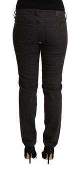 Chic Black Low Taille Skinny Denim