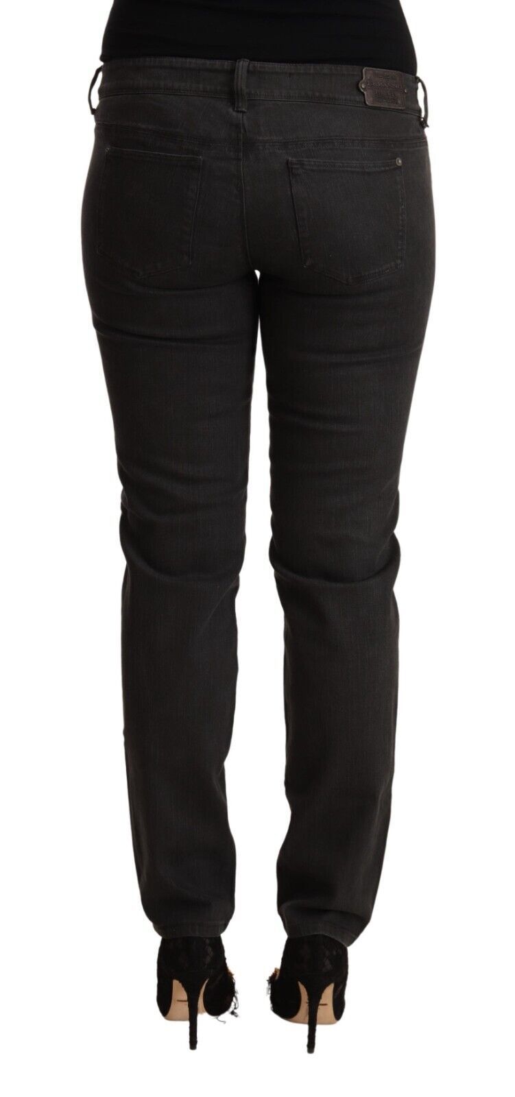 Chic Black Black Low Waist Skinny Denim