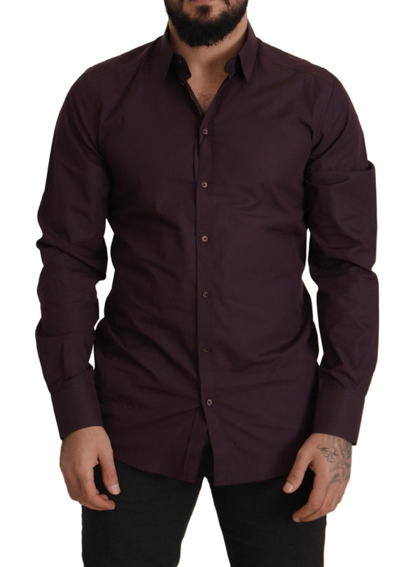 Camicia di abiti in forma slim viola regale