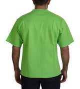 Camiseta de manga corta de la tripulación verde elegante