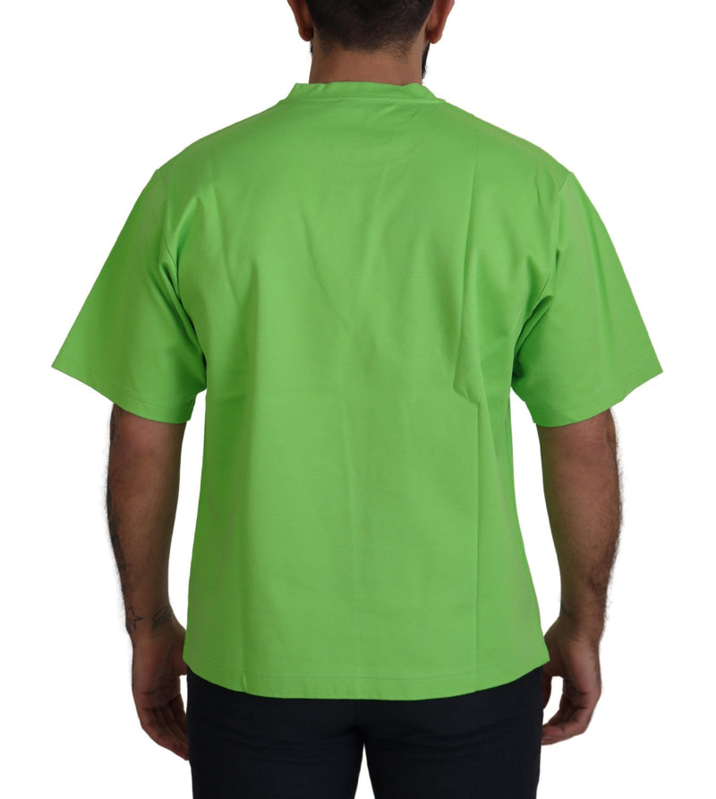 Chic Green Crewneck Kurzarm Tee