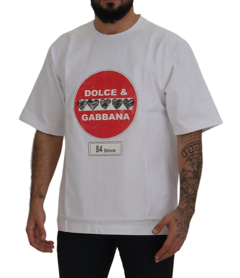 Camiseta de amor de algodón blanco elegante