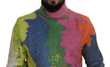 Maglione di motivi TV auricolare multicolore