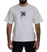 TE-shirt d'équipage du logo blanc intemporel