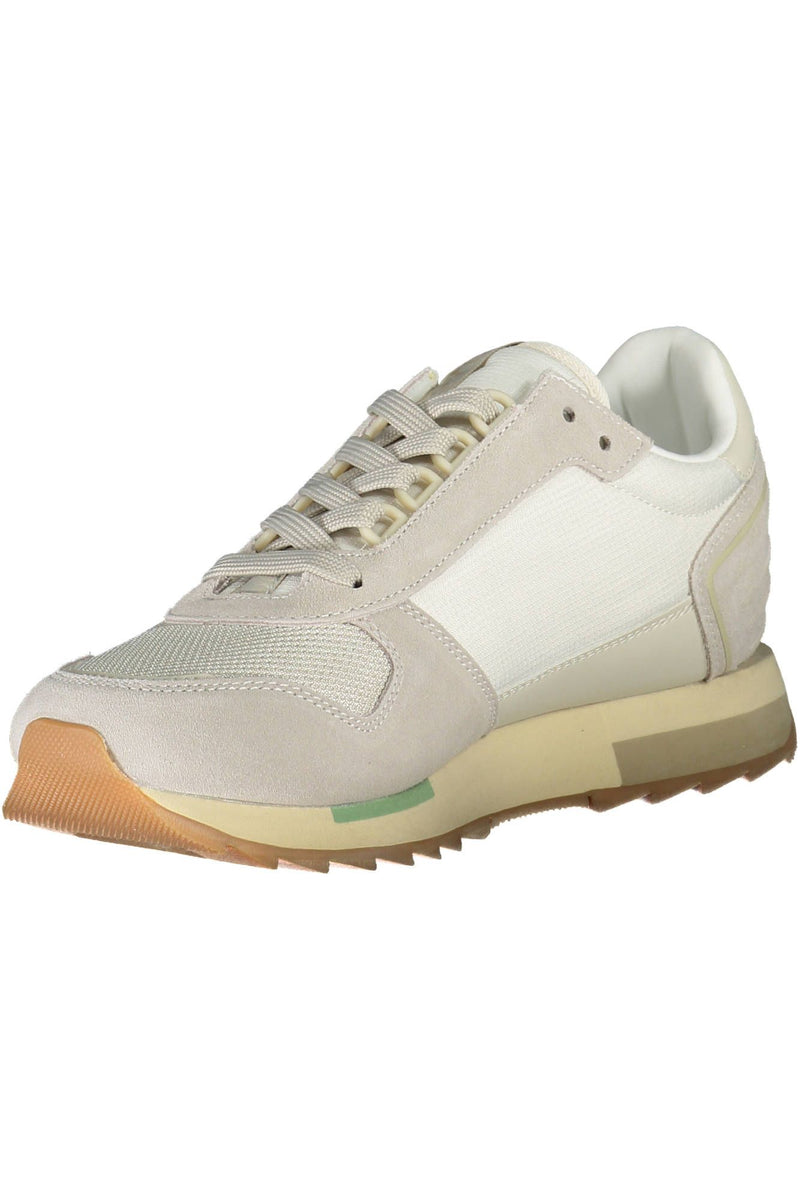 Sneaker bianche eleganti con accenti contrastanti